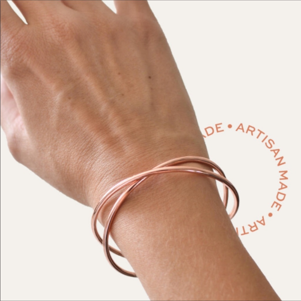 Nwt Tribe Alive Cross Cross Copper Bracelet